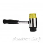35Mm Soft Mallet Double Face Soft Rubber Mallet Hammer with Non Slip Grip Silver  B07VFH8WZH